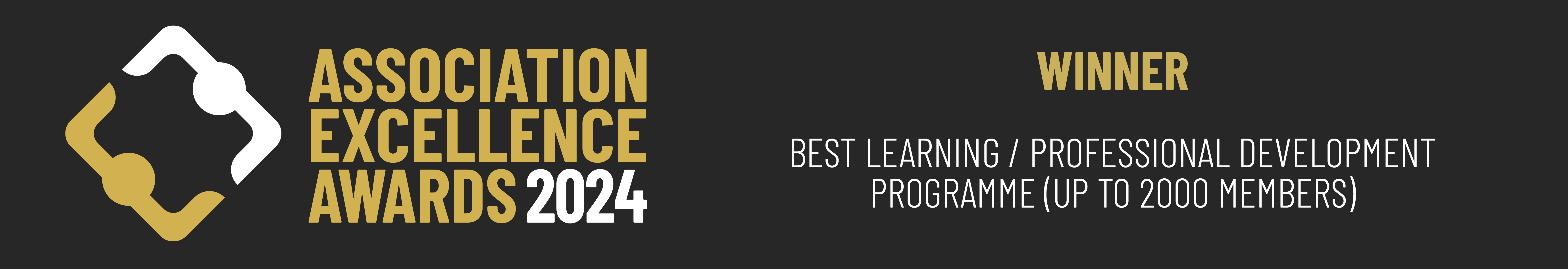 Winner's banner from the Associations Excellence Awards 2024